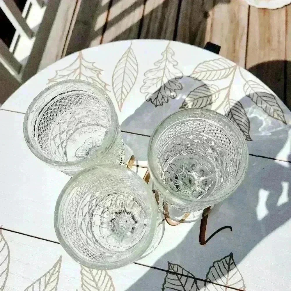 Vintage Set of 3 Wexford Anchor Pressed Glass from 1967 to 1998 Like New - Picture 16 of 16